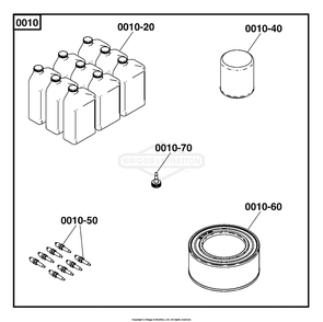 6528-00 - Maintenance / Maintenance Diagram and Parts List for 080023-02  Briggs and Stratton Generator